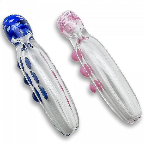 Clear Tube Marble Trails|chillum pipe