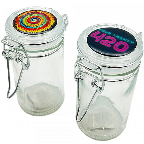 Round Clip Glass Top Jar