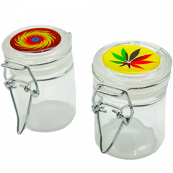 3oz Round Clip Glass Top Jar