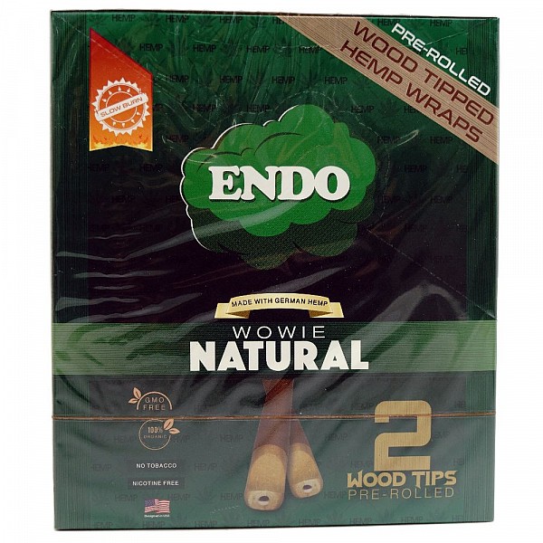 2 Wooden Tips Endo Hemp Wraps