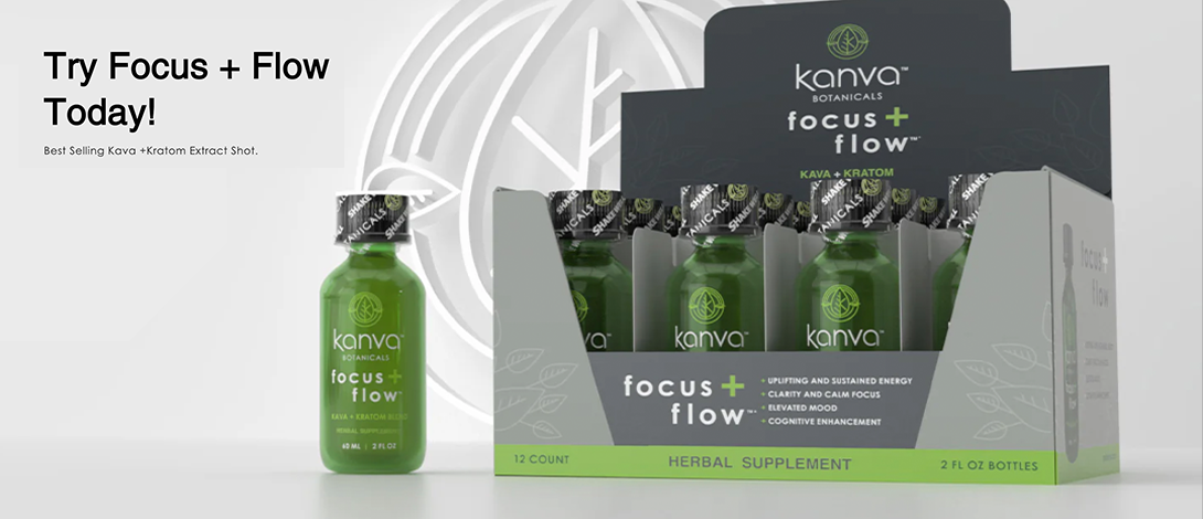 Natural Relaxation and Focus: Kanva Focus Flow Kanna Kava Tonic with Mango Extract