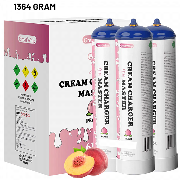 Flavored GreatWhip 2.2L 1364G Cream Chargers