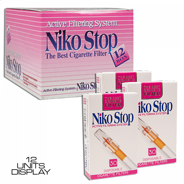 Niko Stop 12-Pack - Active Cigarette Filters