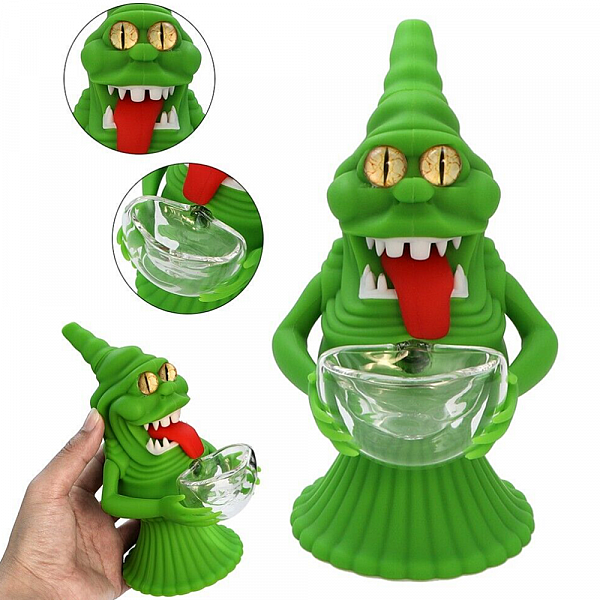 Green Monster Bong Bubbler + Glass Bowl