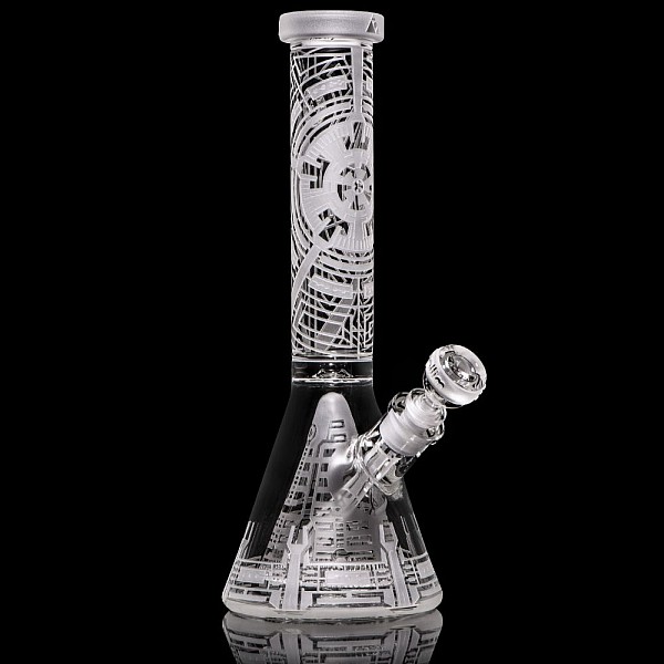 Nuclear Reactor 14" Beaker Bong with Collins Perc