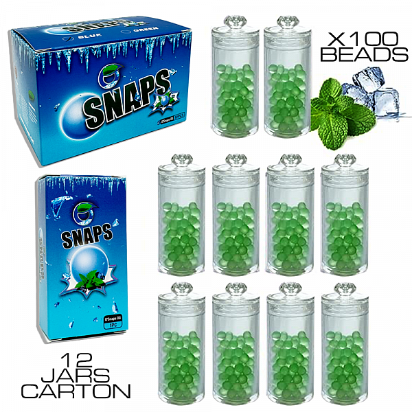 O'Snaps Mint Flavour - 12 Jars Carton - 100 Beads Jar
