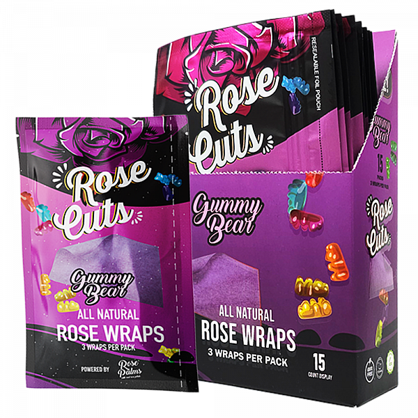 Purple Rose Cuts Wraps - 3 Per Pack - 15 Pack Display