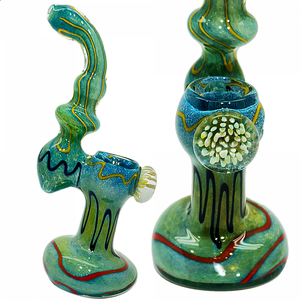 Solid Frit Bubbler with Flower Pendant