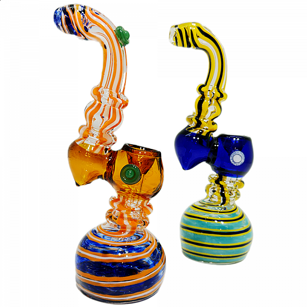 Color Swivel Twisted Glass Bubblers