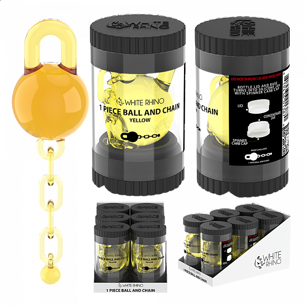 Terp Slurper Chain One-Ball Carb Cap - Yellow