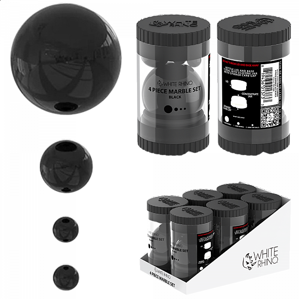 Terp Slurper 4-Piece Marble Set for Terp Slurper - Black