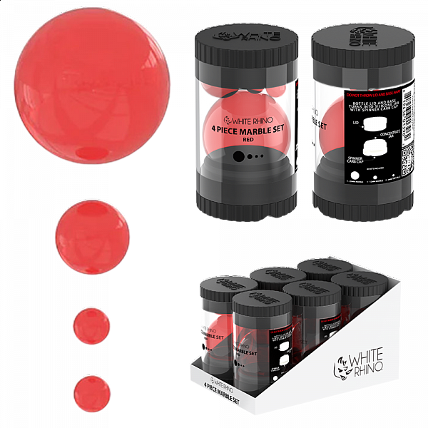 Terp Slurper 4-Piece Marble Set for Terp Slurper - Red