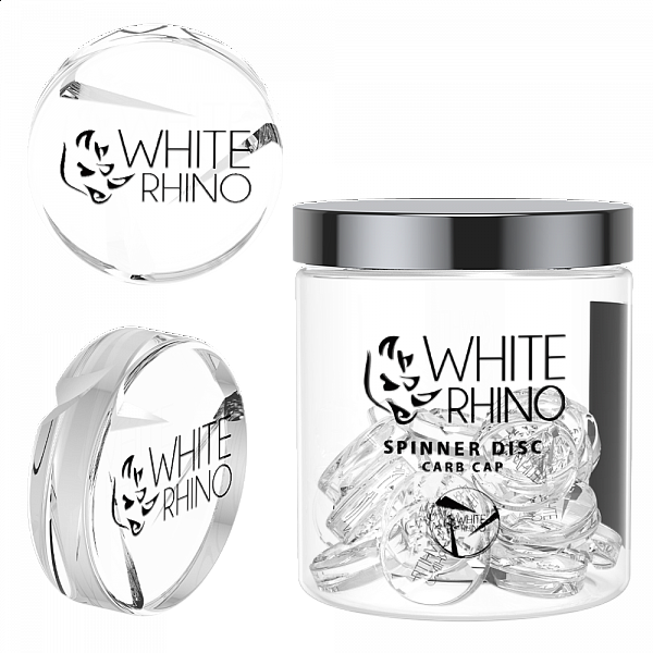 White Rhino Spinner Disc Carb Caps - 20 Count