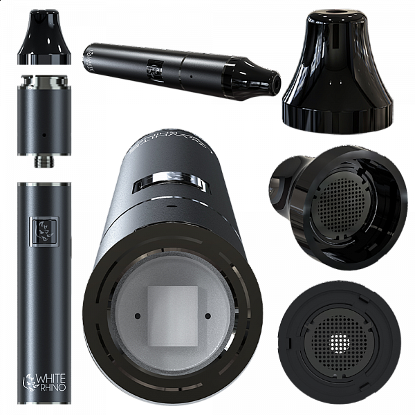 Neutron Concentrate and Wax Vaporizer - Black - White Rhino