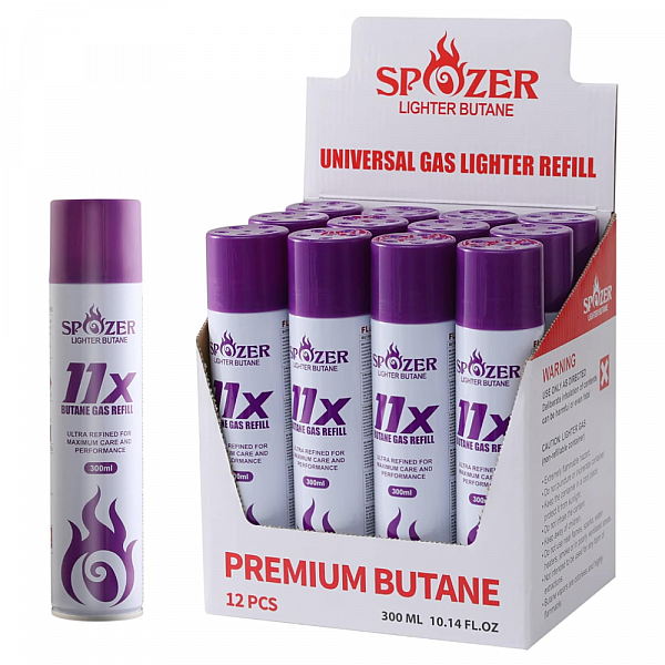 11X Premium Butane - Universal 99.99% - 300ml (Pack of 12)