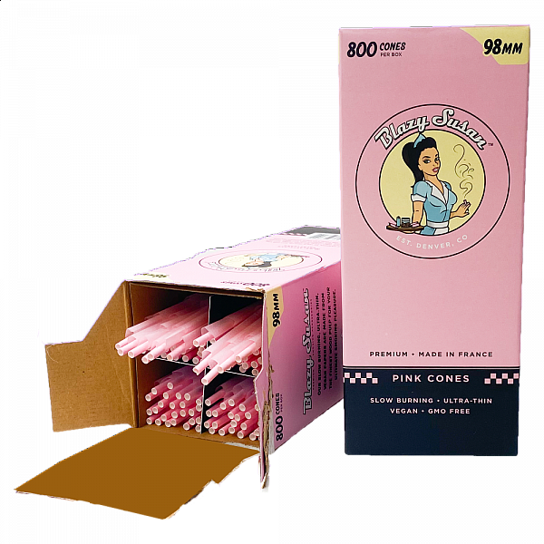 Pink Pre Rolled Cones - 98mm - 800 Count