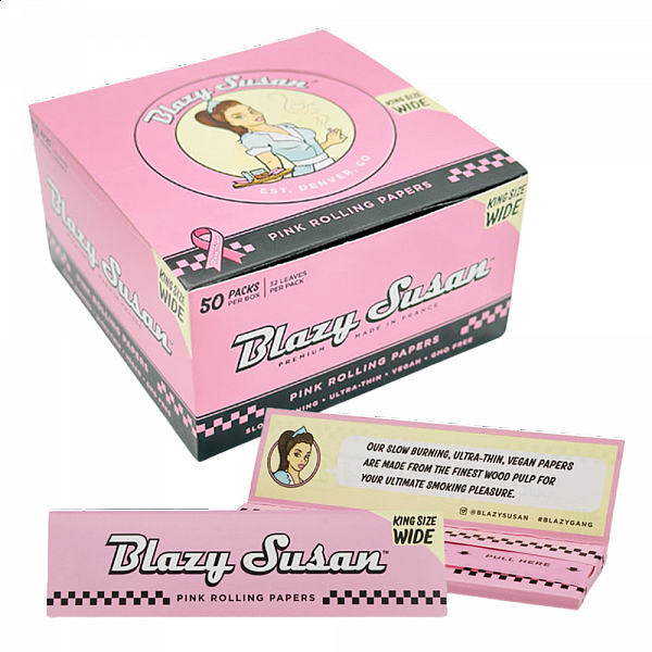 Blazy Susan - King Size Wide - Pink Rolling Papers