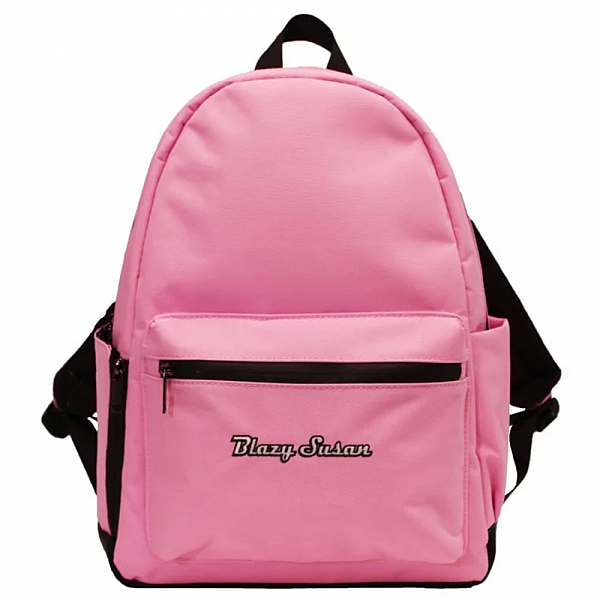 Blazy Susan Black Backpack - Locking Stash Bag - Pink