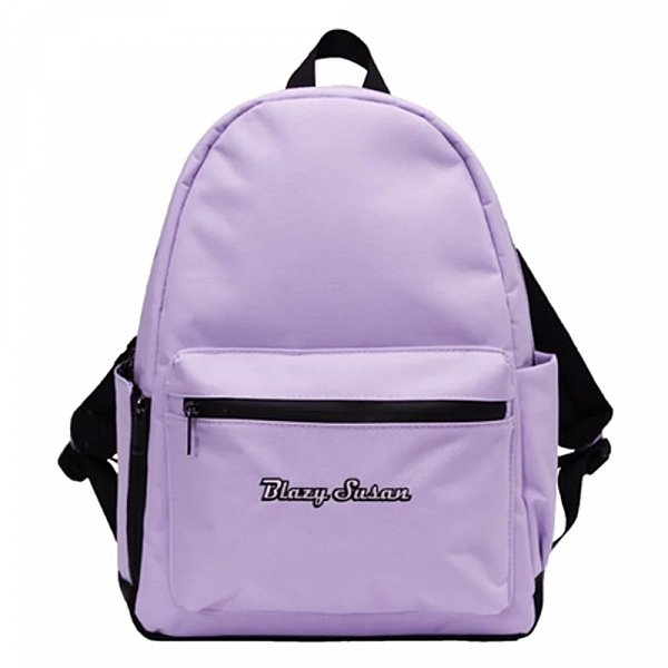 Blazy Susan Black Backpack - Locking Stash Bag - Purple