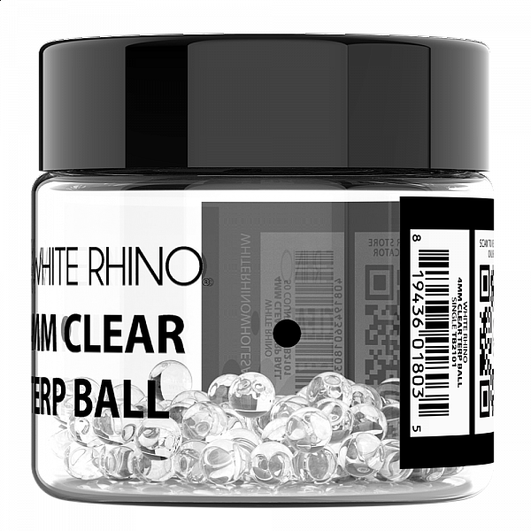 4mm Terp Balls - 50 Count - Clear - White Rhino