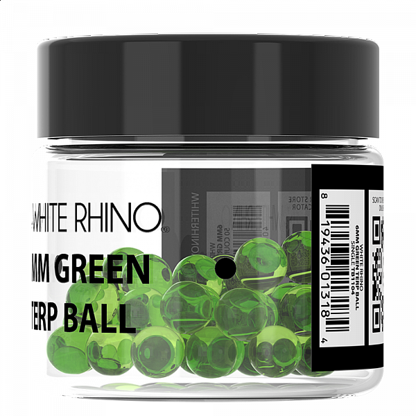 4mm Terp Balls - 50 Count - Green - White Rhino