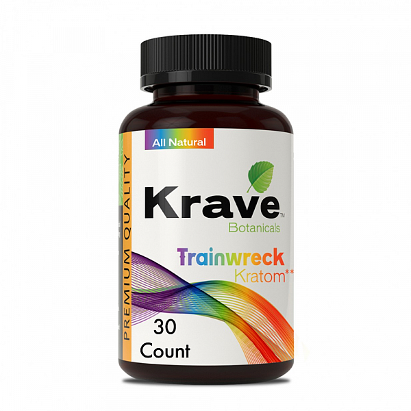 Krave Kratom - Train Wreck Capsules - 30 Count