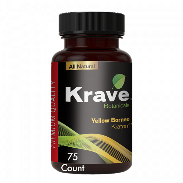 Krave Kratom - Yellow Borneo - 75 Count