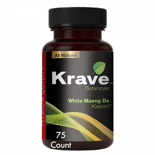 Krave Kratom - White Maeng Da - 75 Count