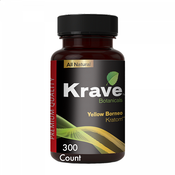 Krave Kratom - Yellow Borneo - 300 Count