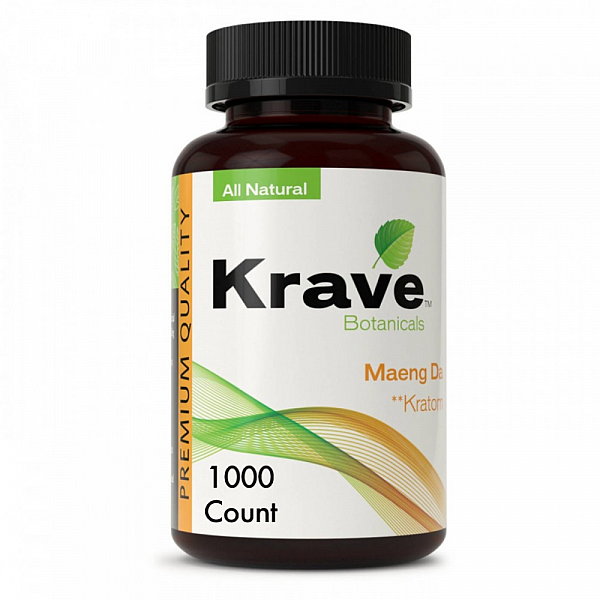 Krave Kratom - Maeng Da Capsules - 1000 Count