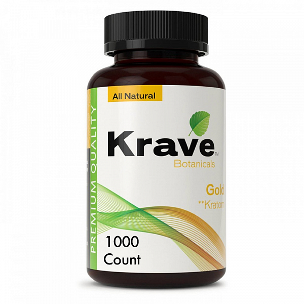 Krave Kratom - Gold Capsules - 1000 Count