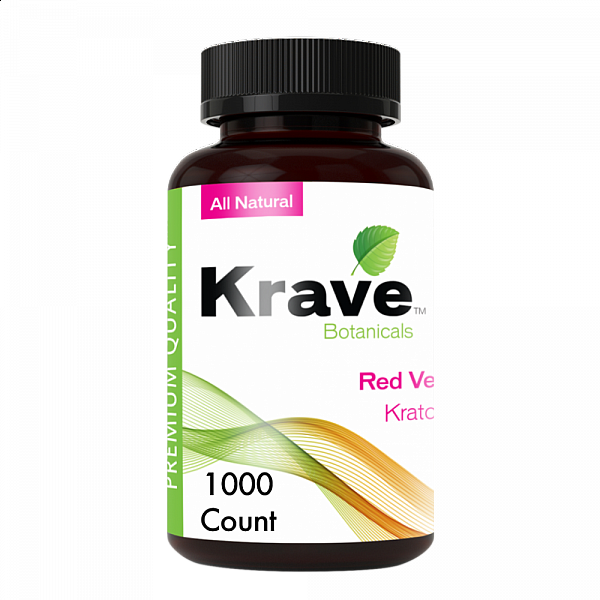 Krave Kratom - Red Vein - 1000 Count