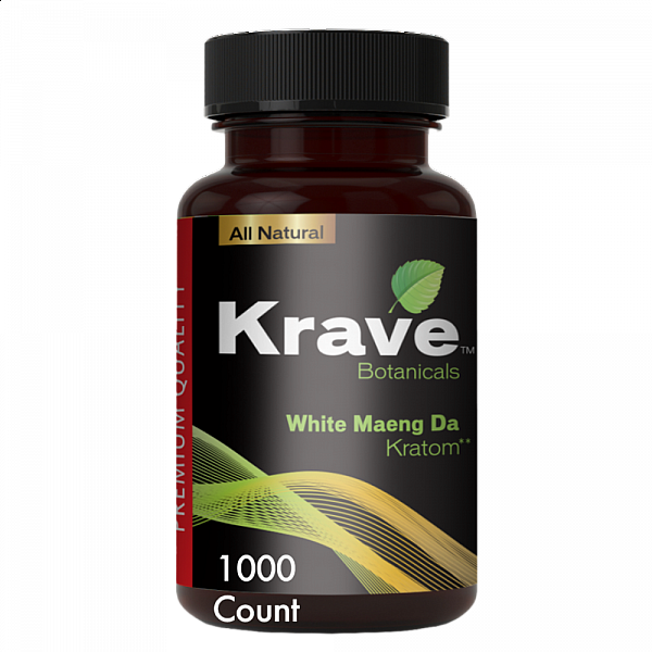 Krave Kratom - White Maeng Da - 1000 Count