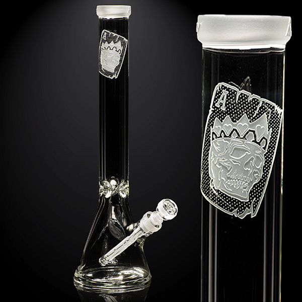 Cursed Saint Card Beaker Bong 18 Inch - 9mm