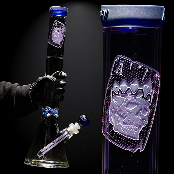 Cursed Saint Card Beaker Bong 18 Inch - 9mm