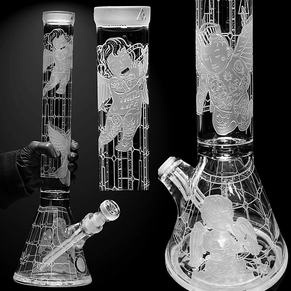 Thugz Mansion Beaker Bong 18" - 9mm