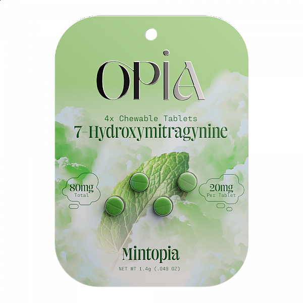 Opia Kratom - Mintopia - 4 Tablets 80mg - 10 Pack Display