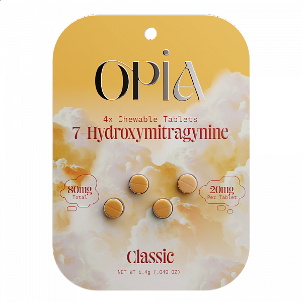 Opia Kratom - Classic - 4 Tablets 80mg - 10 Pack Display