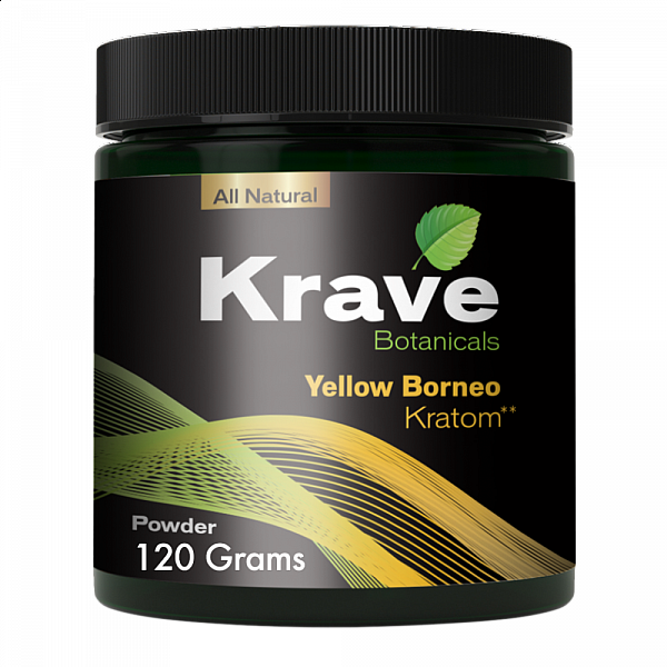 Krave Kratom - Yellow Borneo Powder - 120 Grams