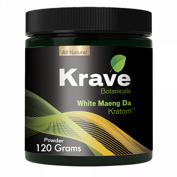 Krave Kratom - White Maeng Da Powder - 120 Grams